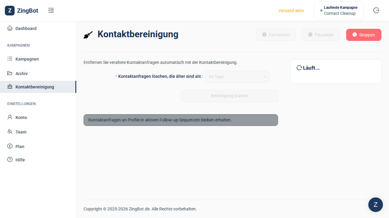 ZingBot Dashboard