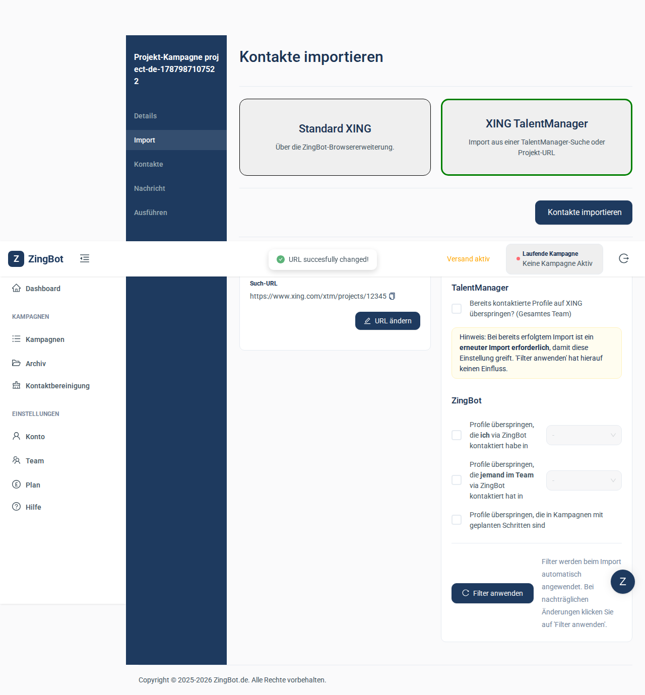 ZingBot Dashboard