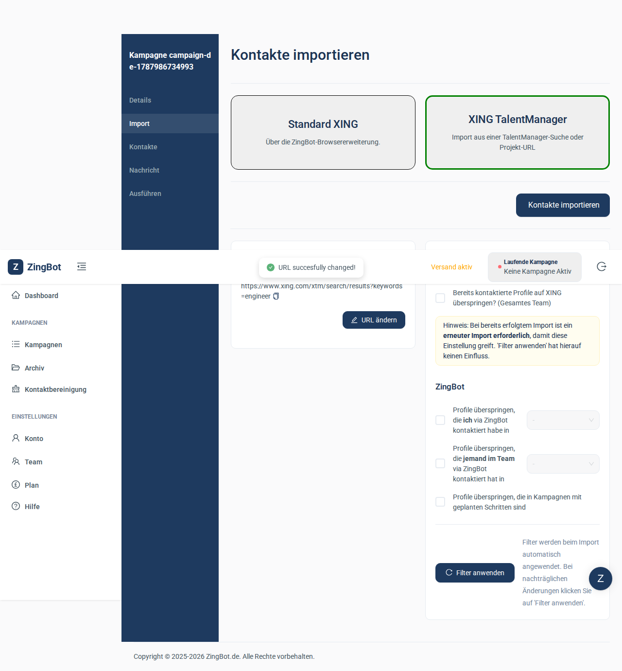 ZingBot Dashboard