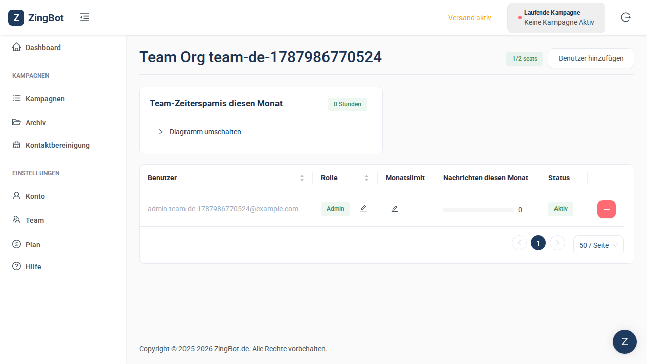 ZingBot Dashboard
