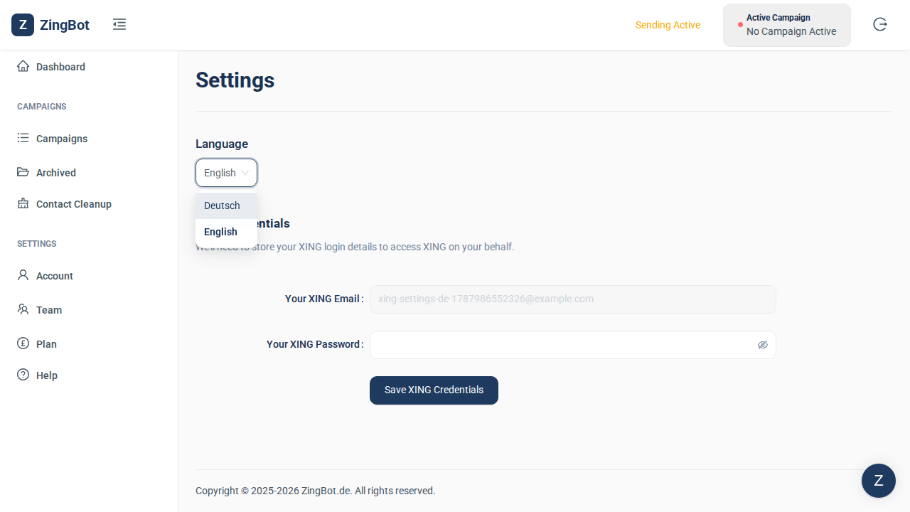 ZingBot Dashboard
